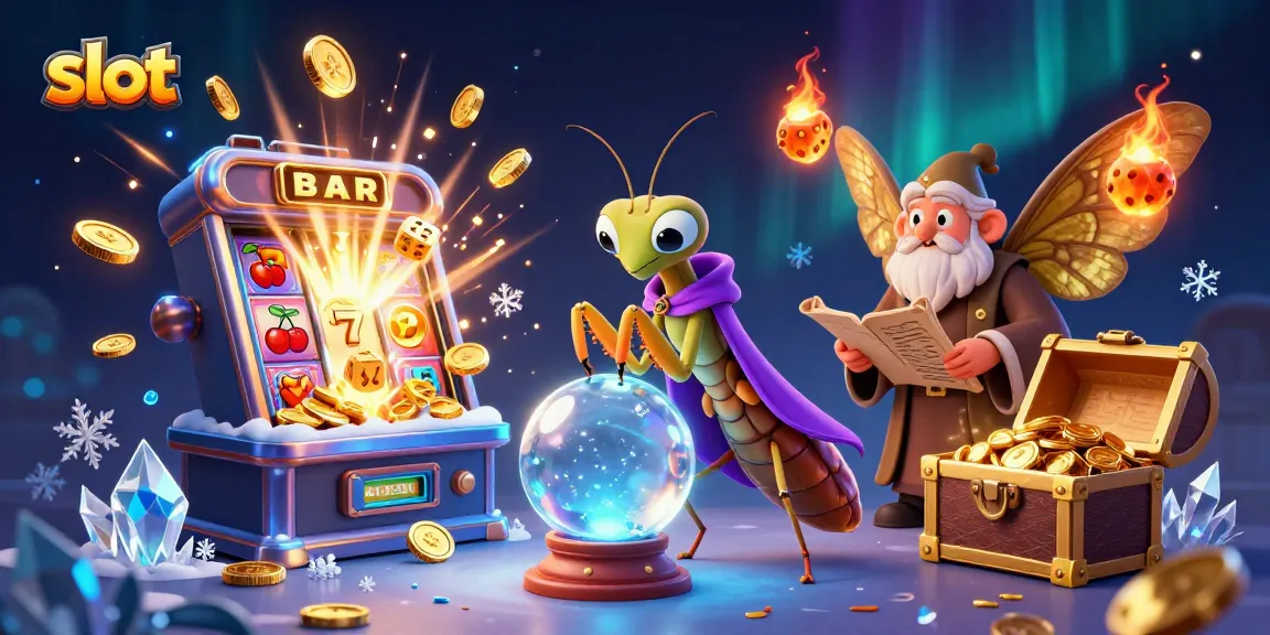 Spin the slot reels with thrilling visuals featuring a mystical fortune teller and a librarian surrounded by treasures.