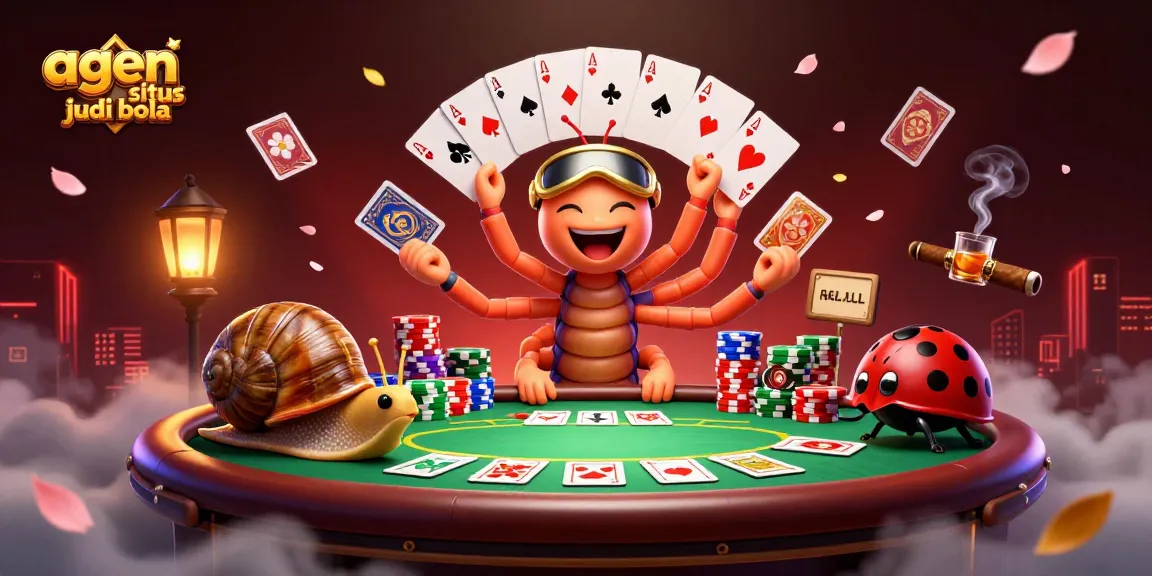 Engaging scene of agen situs judi bola poker dealer and high-roller, filled with vibrant casino elements.