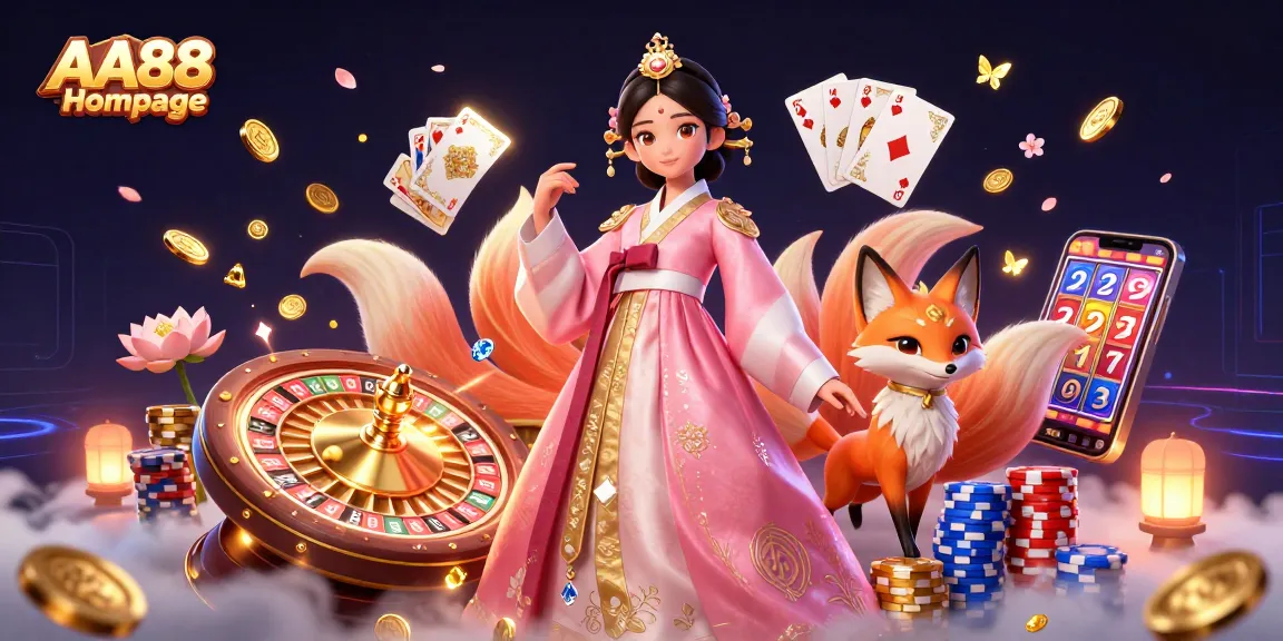 Engage with the thrilling AA88 Homepage scene showcasing a winning atmosphere with vibrant casino elements.