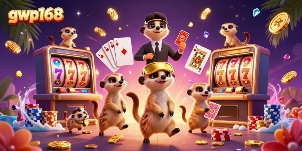 Menggulung gulungan pada slot gwp168 dengan simbol keberuntungan yang berkilau.