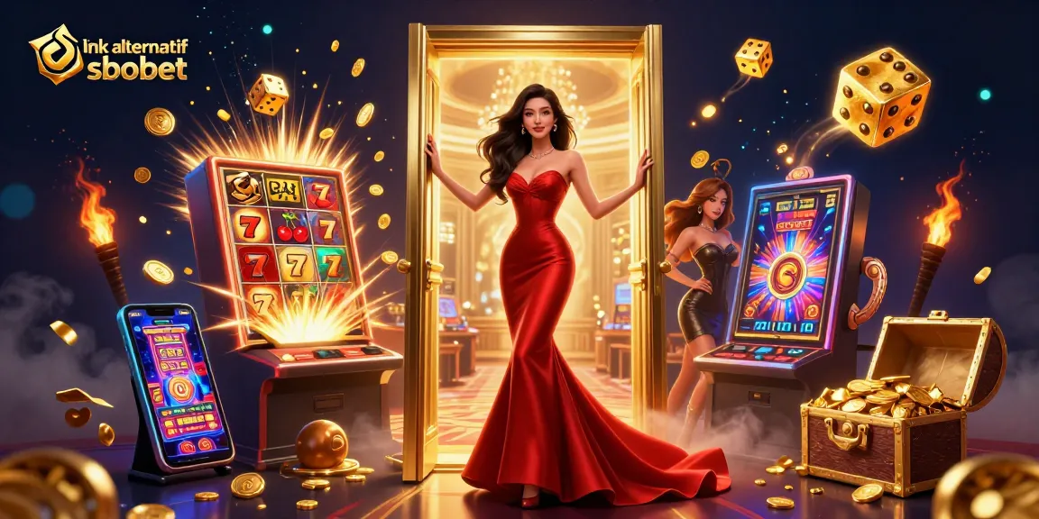 Spin to win with link alternatif sbobet showcased in a vibrant 3D casino scene.