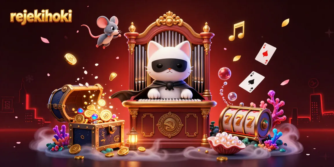 Engage in thrilling gaming experiences at rejekihoki with enchanting casino elements and vibrant scene.