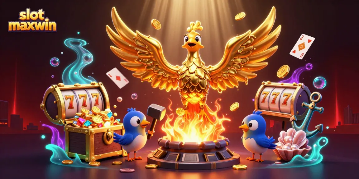 Menangkan permainan slot maxwin dengan phoenix emas yang memancarkan koin dan peluang besar.