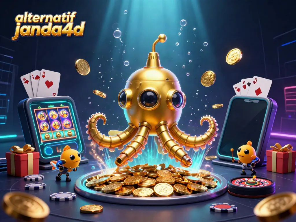 Gambarkan simbol slot dalam alternatif janda4d dengan permainan menarik dari slot serta emas mengalir.