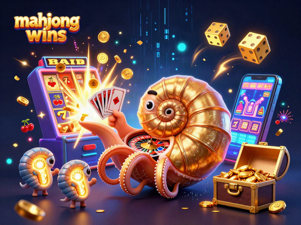 Experience exciting mahjong wins with this vibrant 3D casino illustration showcasing thrilling game elements.