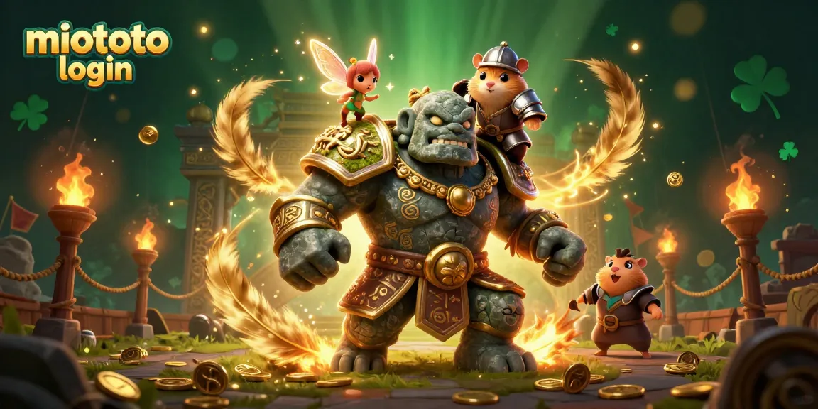 Experience the excitement of miototo login as fantasy characters battle with gold coins and magic.