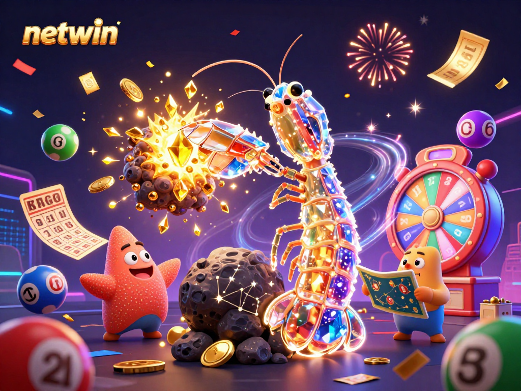 Experience the thrill of netwin with a galactic samurai smashing asteroids for golden gems in an exciting scene.