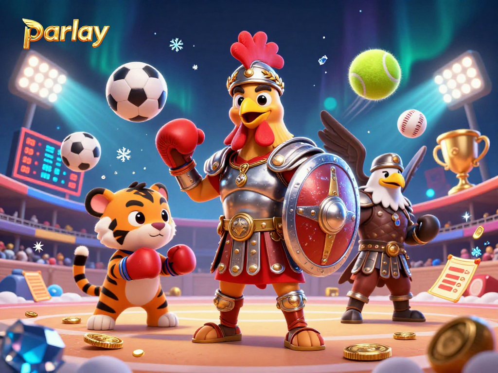 Engage in high-stakes parlay betting with thrilling sports elements and dynamic characters.