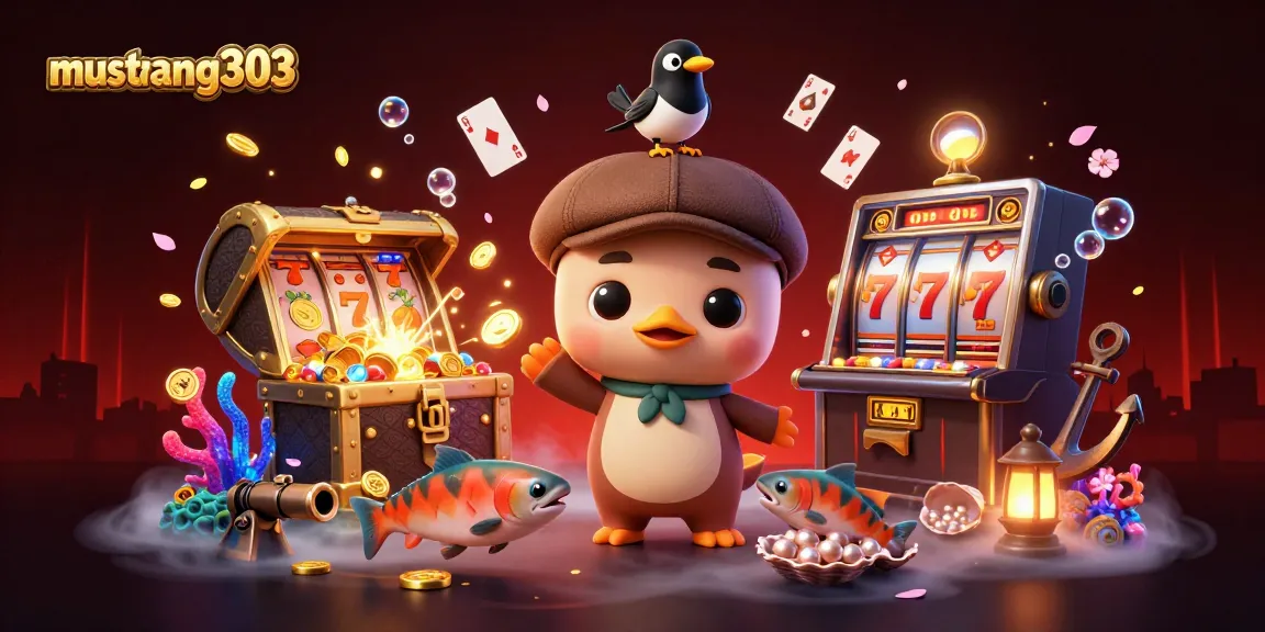 Engage in thrilling gameplay with mustang303 featuring vibrant slot reels and friendly characters.