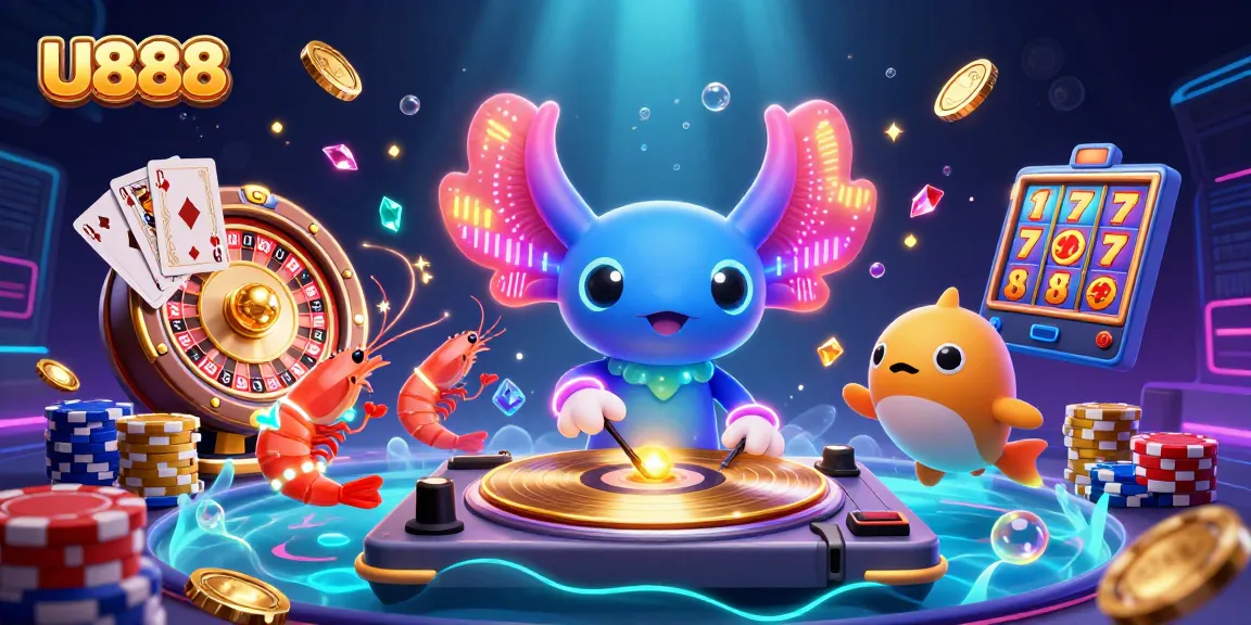 Watch U888’s dynamic gaming scene with exciting slots, glimmering gems, and engaging characters.