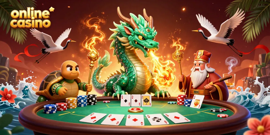 Engage at the online casino with a dynamic scene of winning characters and classic game elements.