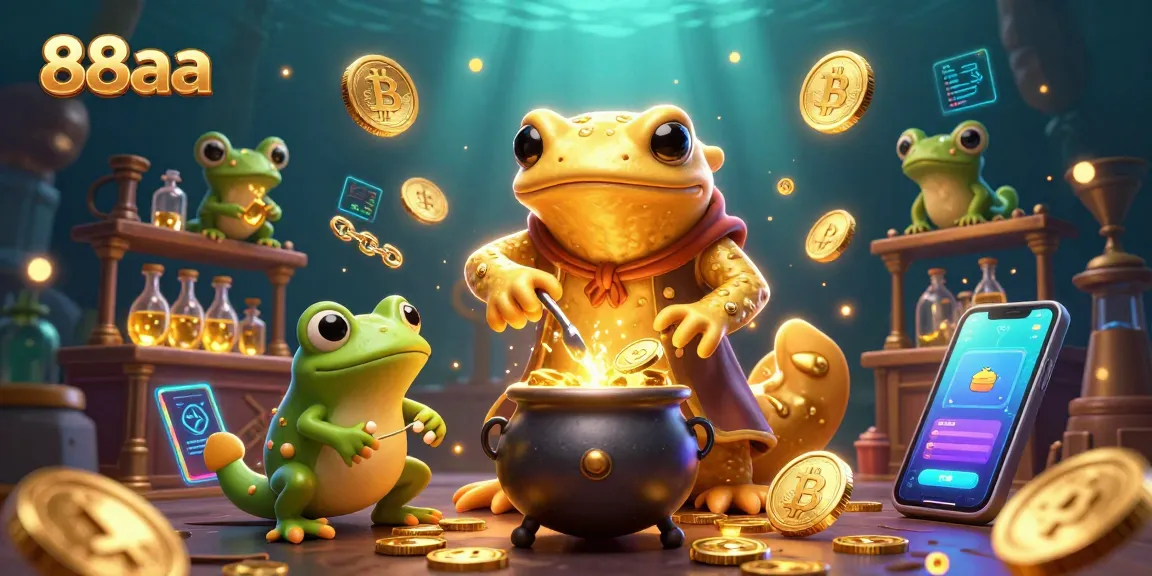 Place bets in the vibrant world of 88aa, featuring a magical alchemist and gold coins in a lively 3D scene.