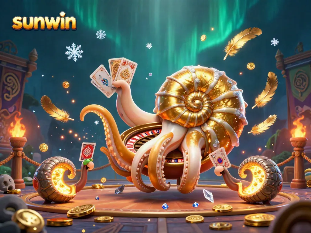 Experience the excitement of sunwin with a vibrant online casino scene showcasing intricate game elements.