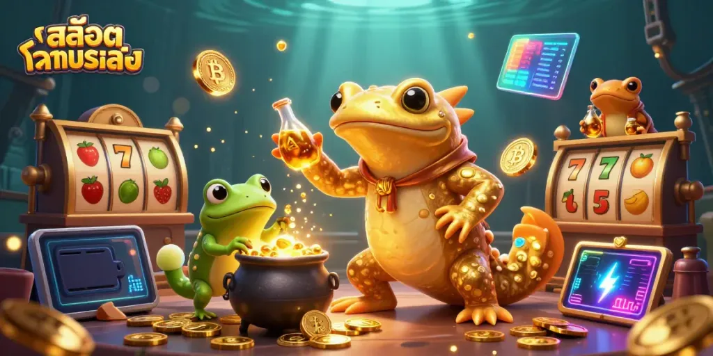 เล่นสล็อตทดลองเล่นฟรีกับเต่าและกบในห้องทดลองเพื่อรับโชค