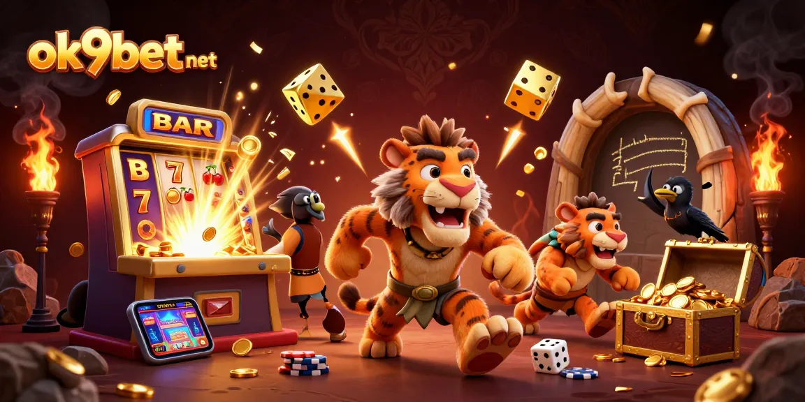 Experience thrills at ok9bet net with dynamic prehistoric casino characters and vibrant gaming elements.