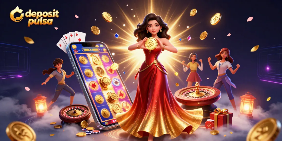 Rasakan kemenangan dengan deposit pulsa, menampilkan visual menakjubkan dari elemen kasino interaktif.