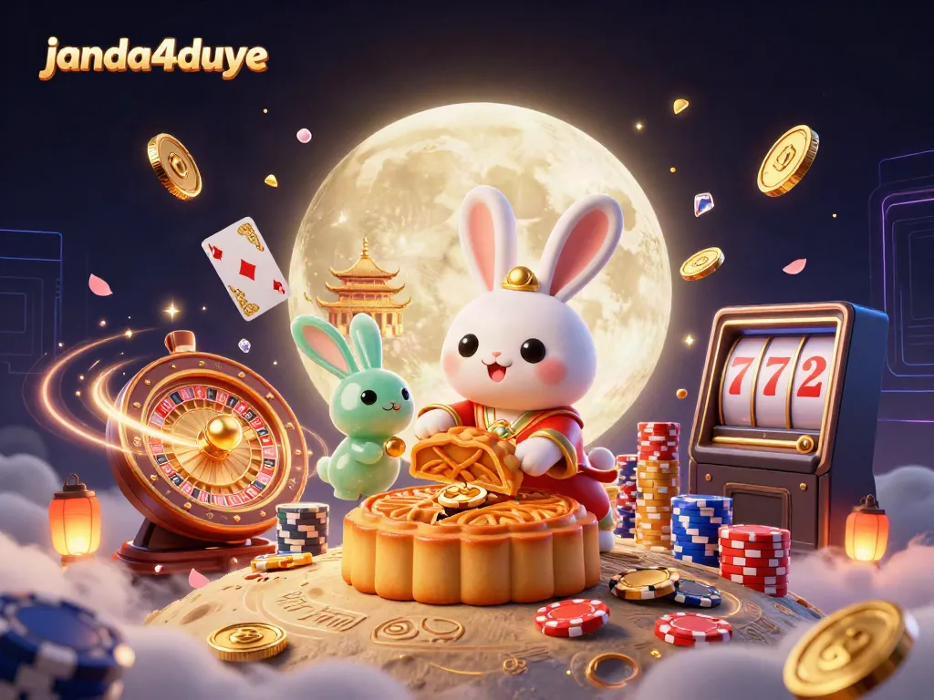 Menangkan jackpot di janda4duye dengan koin emas dan chip poker yang berkilau.