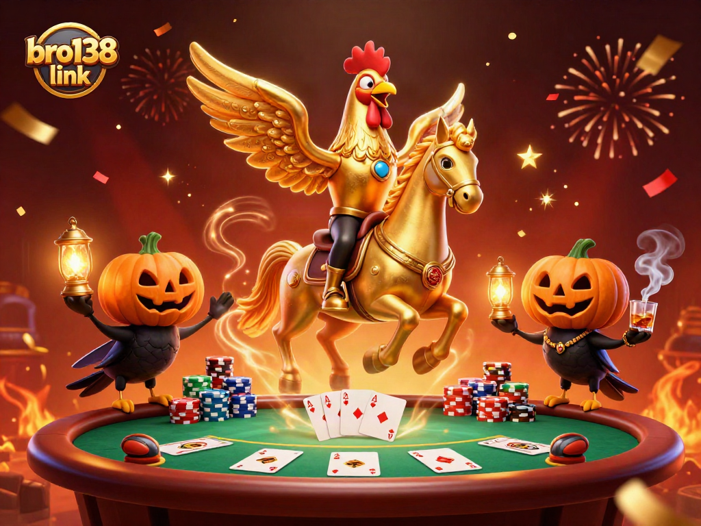 Menggali kemenangan dengan bro138 link di kasino malam yang meriah, dikelilingi meja poker dan tumpukan chip berwarna