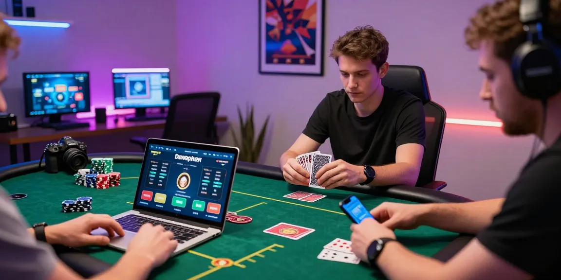 Pemain Dewapoker aktif bermain poker online di perangkat dengan suasana ramah dan kompetitif