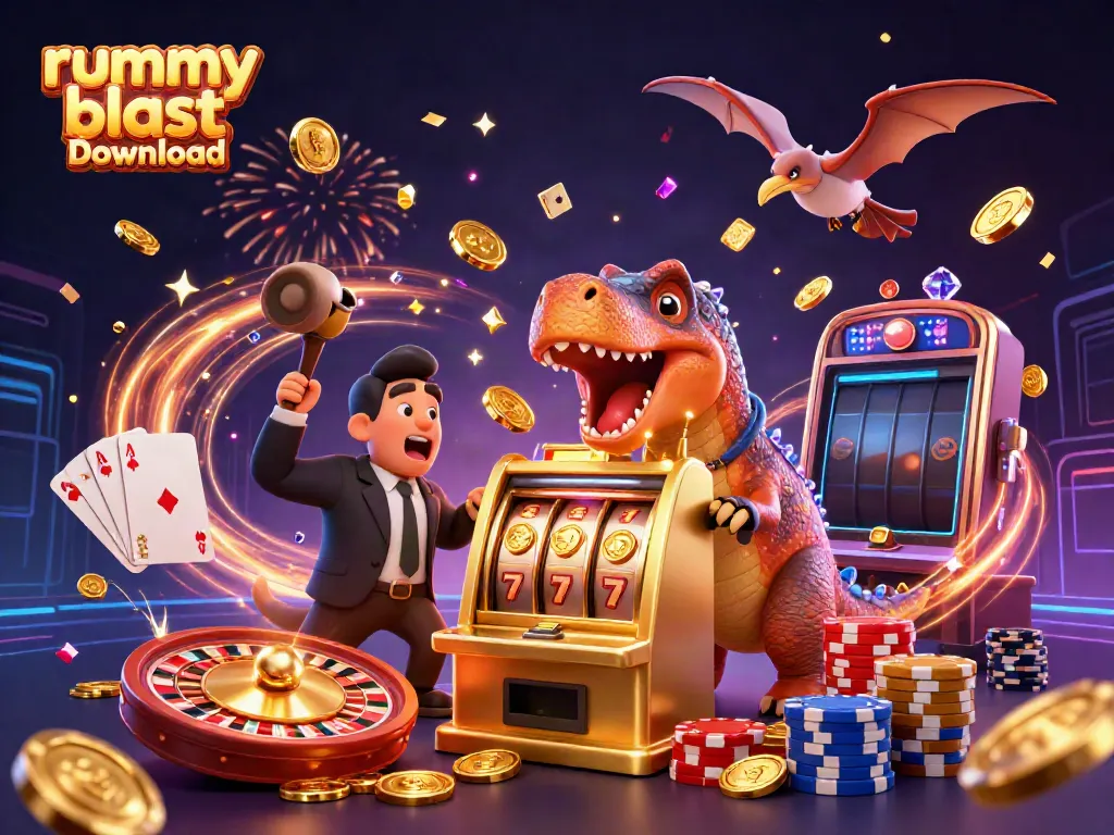 Engage with rummy blast download featuring dynamic characters and exciting casino elements.
