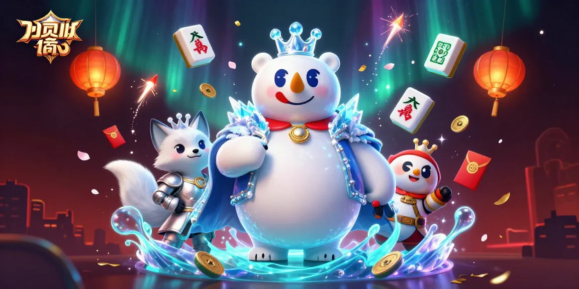 Experience แทงบอลเต็ง with a vibrant scene featuring a polar bear and snow fox, celebrating sports betting excitement.