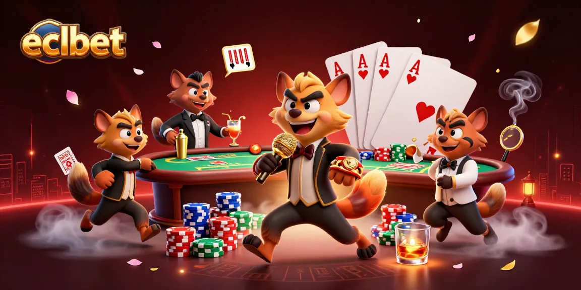 Experience thrilling gaming at eclbet with lively hyenas in a comedy casino scene.