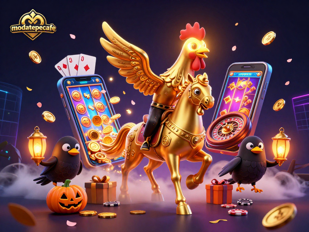 Experience thrilling slots at modatepecafe with captivating visuals and gold coins flowing